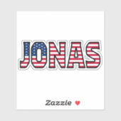 Jonas Prénom USA Sticker Stickerset (Feuille)
