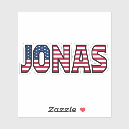Jonas Prénom USA Sticker Stickerset (Feuille)