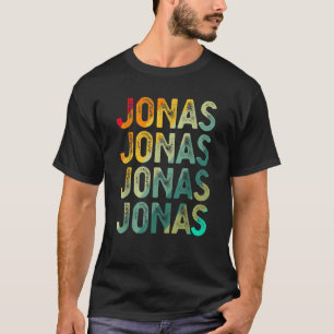 Jonas Voornaam Trots Vintage Vervuild Retro Stijl T-shirt