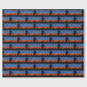 Jonas Vorname Name Graffiti blue orange Cadeaupapier (Vlak)