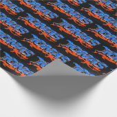 Jonas Vorname Name Graffiti blue orange Cadeaupapier (Hoek)