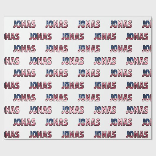 Jonas Vorname Name USA US Geschenkpapier Papier (Vlak)
