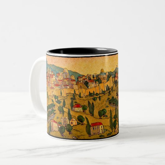 Jonathan Kis-Lev Jerusalem of Gold 11 oz Mok (Voorkant links)