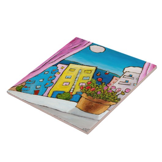 Jonathan Kis-Lev Tel Aviv Joy Tile Tegeltje (Zijkant)