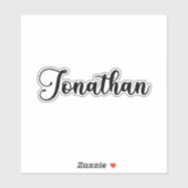 Jonathan Name - Handgeschreven kalligrafie Sticker (Vel)