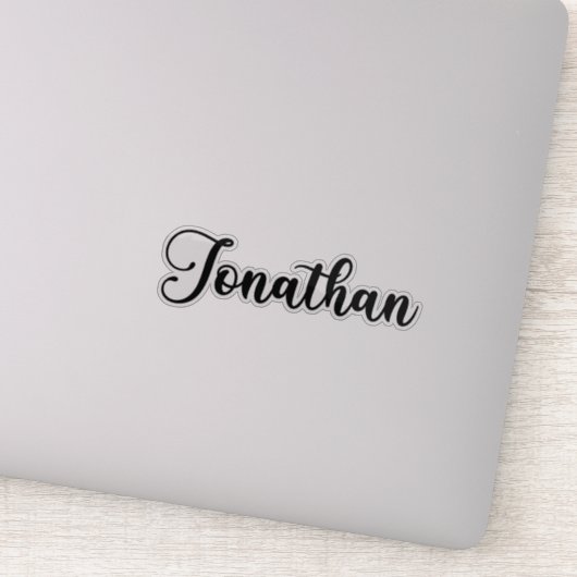 Jonathan Name - Handgeschreven kalligrafie Sticker (Detail)