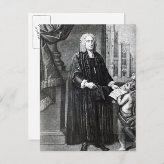 Jonathan Swift, gegraveerd door Andrew Miller, 174 Briefkaart (Voorkant / Achterkant)