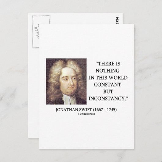 Jonathan Swift is niet constant, maar onstandvasti Briefkaart (Voorkant / Achterkant)