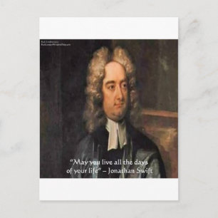 Jonathan Swift Live Life Humor Quote Briefkaart