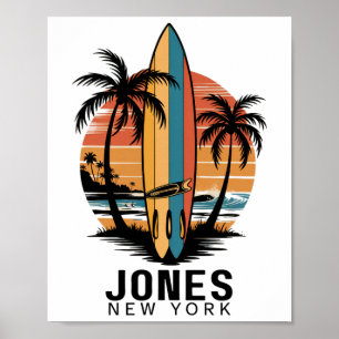 Jones Beach New York Surfen Surfer _3 Poster