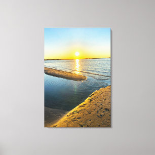 Jones Beach Sunset Beach NY Canvas Afdruk