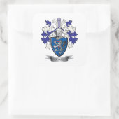 Jones Coat of Arms Vierkante Sticker (Tas)