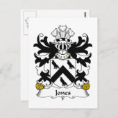 Jones Family Crest Briefkaart (Voorkant / Achterkant)