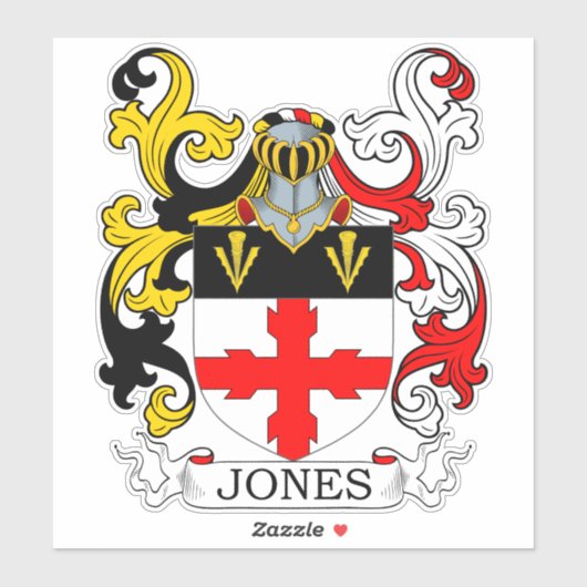 Jones Family Crest Sticker (Vel)