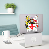 Jones Family Crest Sticker (Laptop op bureau)