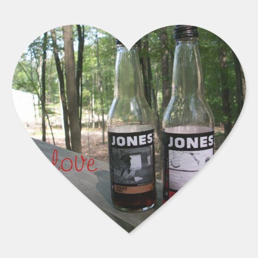 Jones frisdrank liefde hart sticker (Voorkant)