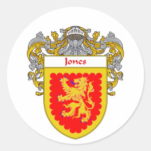 Jones Iers Wapen (gemanteld) Ronde Sticker