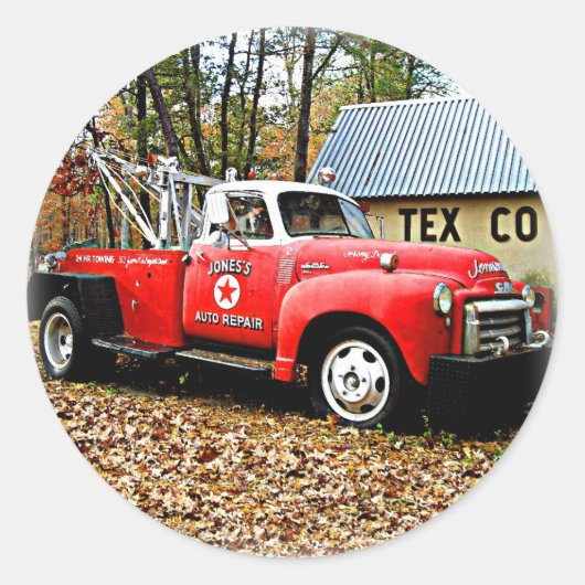  Jones sleepwagen Ronde Sticker (Voorkant)