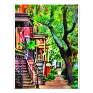 Jones Street, Savannah (OIL EFFECT) Foto Afdruk