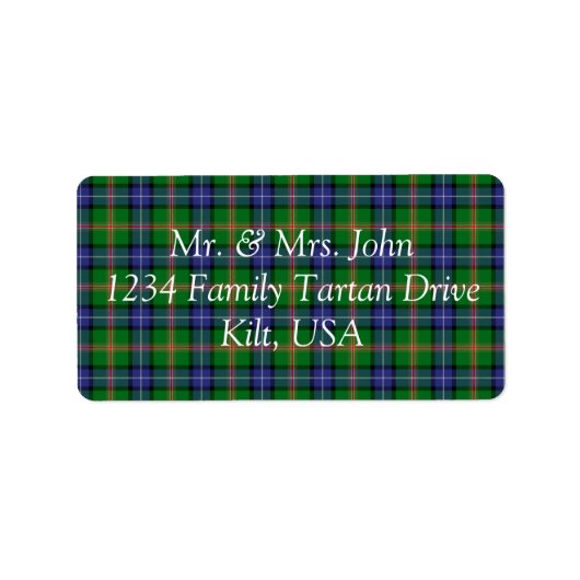 Jones Tartan Étiquette (Devant)