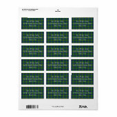 Jones Tartan Étiquette (Feuille entière)
