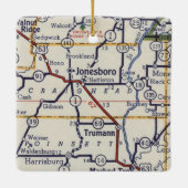 Jonesboro AR Keramisch Ornament (Achterkant)