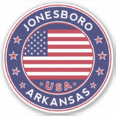 Jonesboro, Arkansas Sticker (Voorkant)