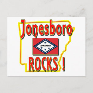 Jonesboro Rocks. (Rood) Briefkaart