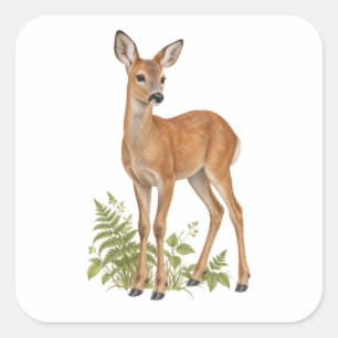 Jong boshert voor een natuurdagboek vierkante sticker
