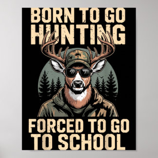 Jong Camo Hertenjagen Geboren Jagen Gedwongen Naar Poster