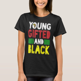 Jong en zwart Afrikaanse trots Zwarte Geschiedenis T-shirt