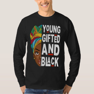 Jong en zwart Afro Zwarte Geschiedenis Maand Melan T-shirt