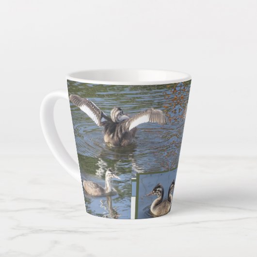 Jong Grebe Birds Design Latte Mok (Linkerhoek)