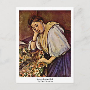 jong Italiaans meisje van Paul Cezanne Briefkaart