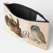 Jong konijn en uil monogram etui (Open)