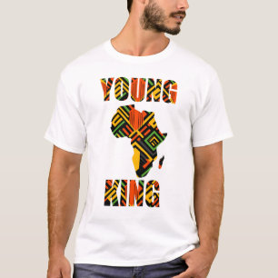 Jong Koning Zwart Erfgoed Zwarte Geschiedenis Afri T-shirt