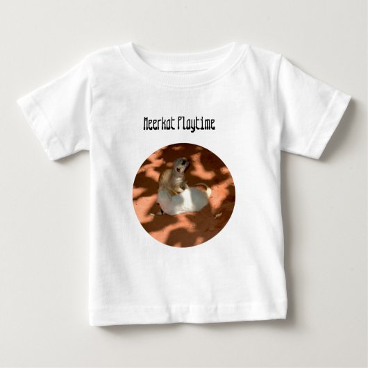 Jong Meerkat Broers en Zussen Spelen, Baby Tshirt (Voorkant)