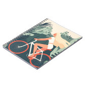 Jong Meisje Bloemen Citrus Notitieboek Mockup (Linkerzijde)