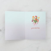 Jong meisje dat bloeit in de lentebries kaart (Binnen)