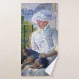 Jong meisje en haar hond, Mary Cassatt Badhanddoek