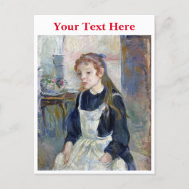 Jong Meisje met een Schort van Berthe Morisot Feestdagenkaart