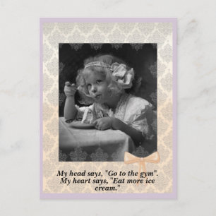 jong meisje met ijskap briefkaart