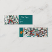 JONG MEISJE MET KLEURRIJKE LINTEN DIE RONDZWIEREN MINI VISITEKAARTJE (Voorkant / Achterkant)