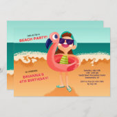 Jong Meisje op de Uitnodiging van het Strand (Voorkant / Achterkant)