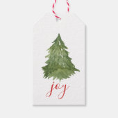 Jong Script Waterverf kerstboom cadeautjes Labels Cadeaulabel (Voorkant)