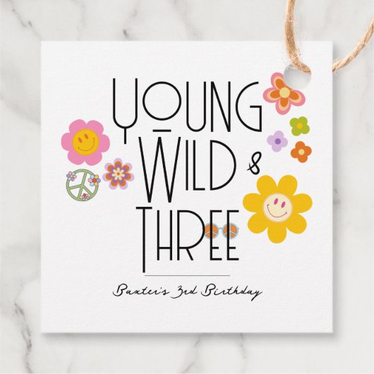 Jong, Wild & Drie | B-Day Favorietabs | Glimlachen Bedankjes Labels (Achterkant)