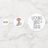 Jong, Wild & Drie | Kind B-Day Confetti | Boho (Voorkanten)