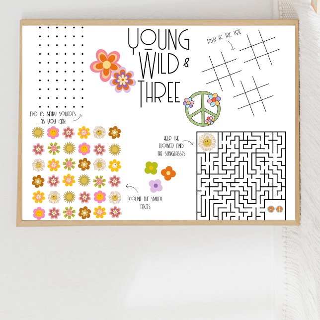 Jong, Wild & Drie | Kinder activiteit Placemat | 2 (Creator heeft geüpload)