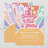 Jong Wild Drie Retro Zonneschijn Regenboog Madelie Kaart (Voorkant / Achterkant)