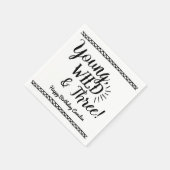 Jong, Wild & Drie Verjaardags servet (Hoek)